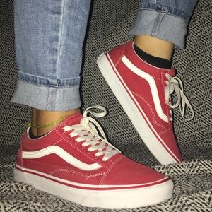 red old skool vans